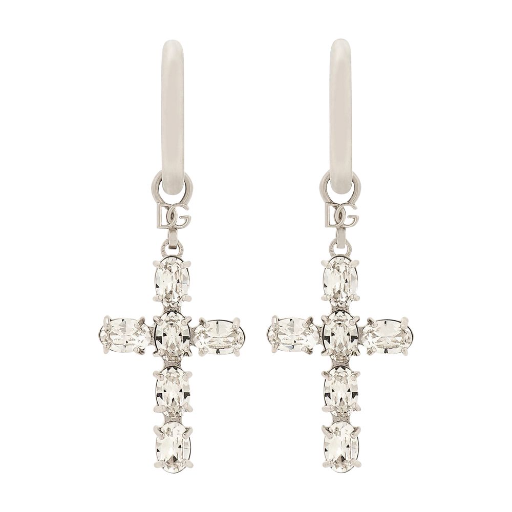 Dolce & Gabbana Creole earrings with crystal cross