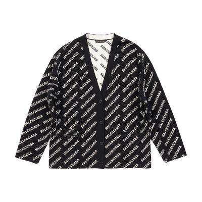 Balenciaga Mini All Over Logo Cardigan