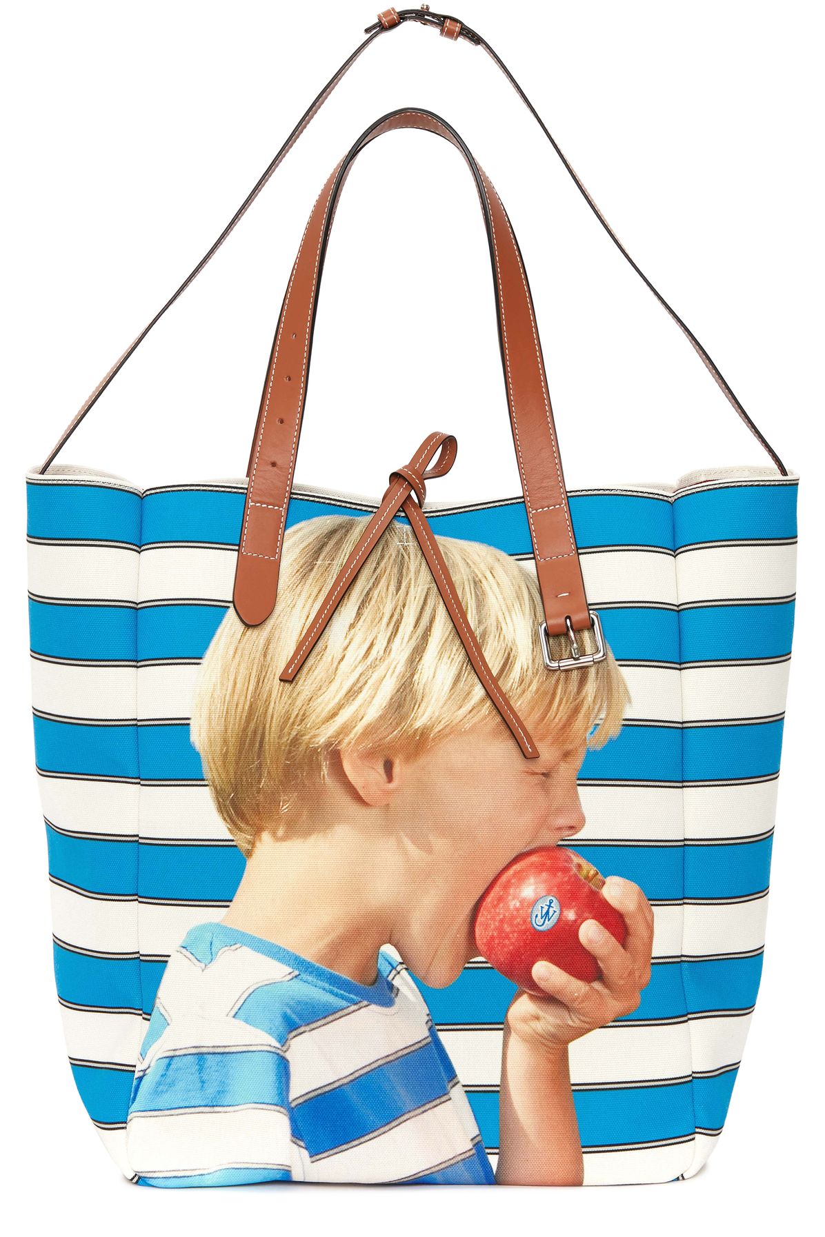  Belt Tote Bag With Boy With Apple Motif