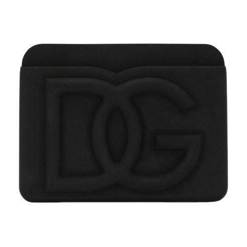 Dolce & Gabbana Rubber card holder with embossed logo