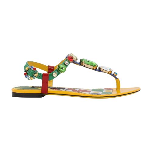 Dolce & Gabbana Patent Leather Flip Flops