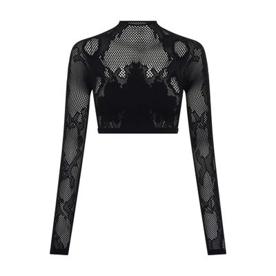Dion Lee Seamless Cobra Lace Long Sleeve Top