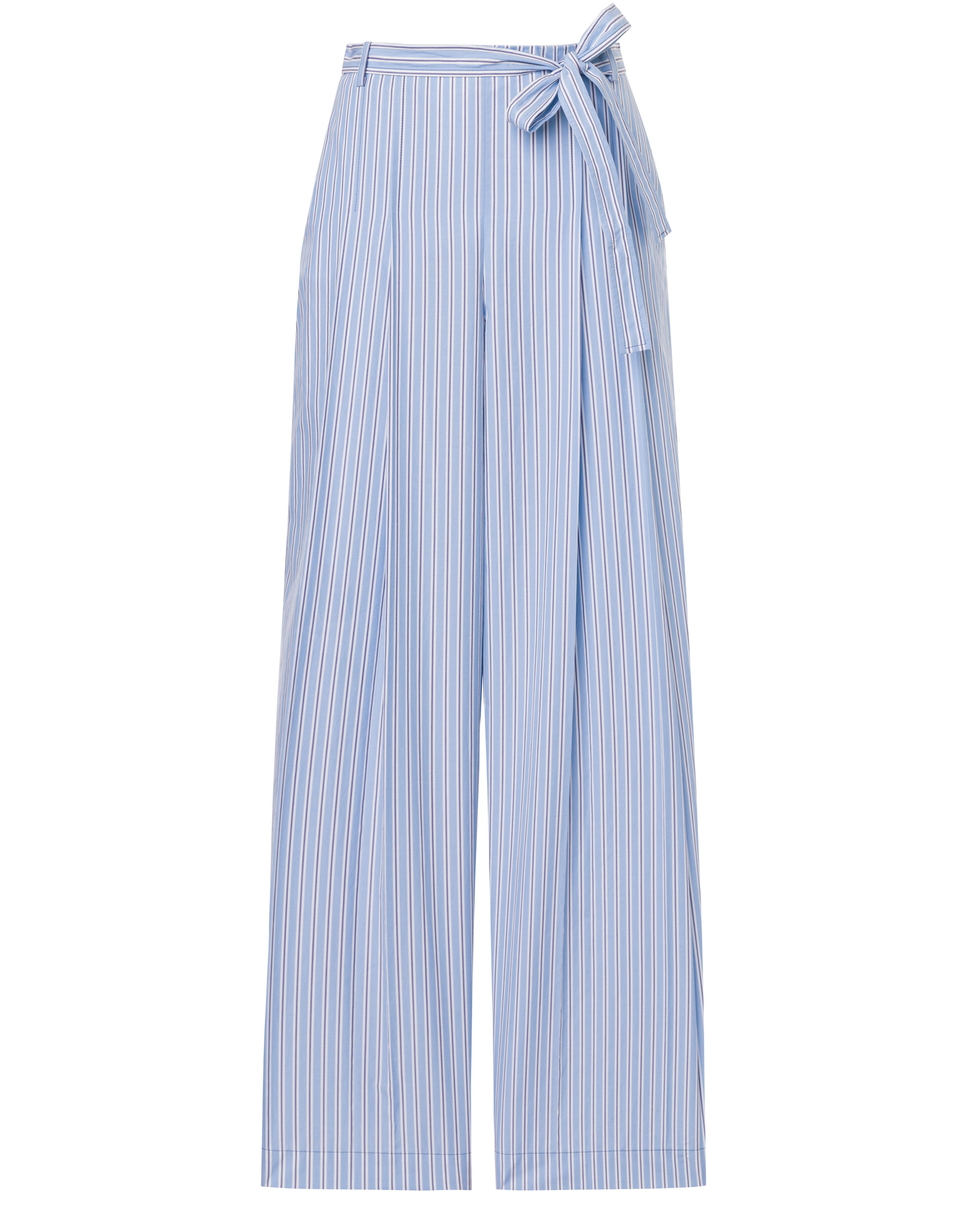 Alberta Ferretti Trousers in striped poplin with bow