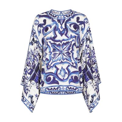 Dolce & Gabbana Charmuse in majolica print blouse