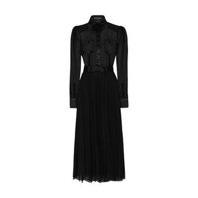 Dolce & Gabbana Chiffon calf-length shirt dress