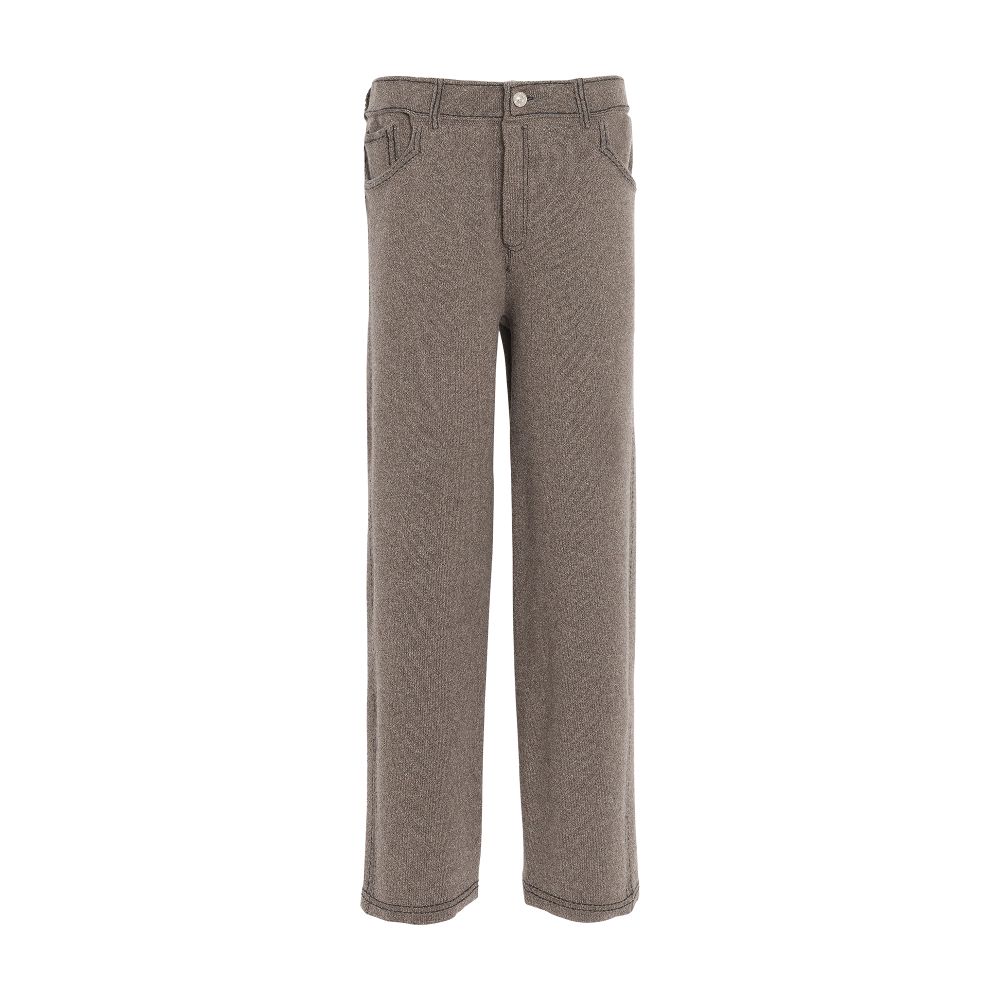 Barrie Denim cashmere and cotton trousers