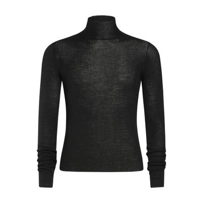 Ann Demeulemeester Bastiaan High Neck Rib Top