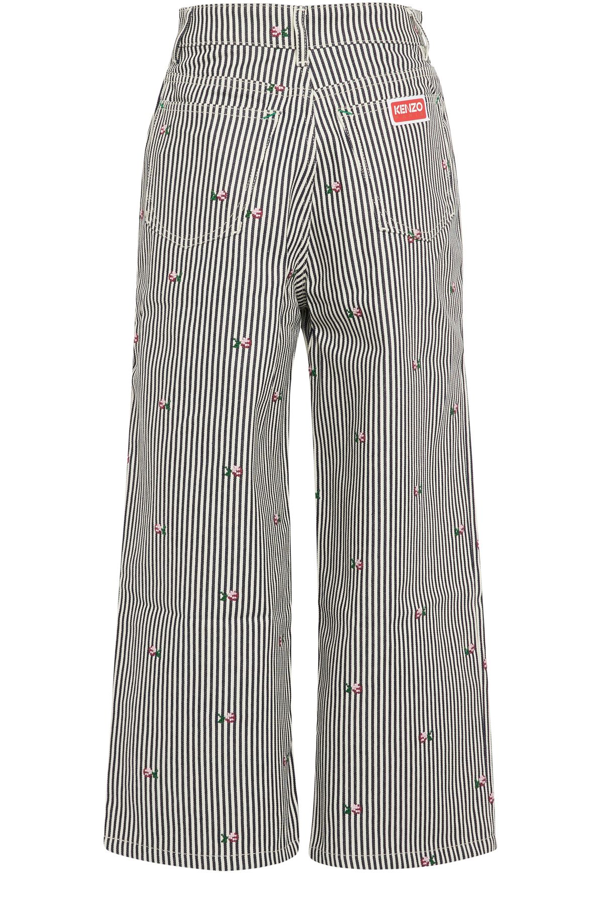 Kenzo Rinse stripe cropped fit jeans