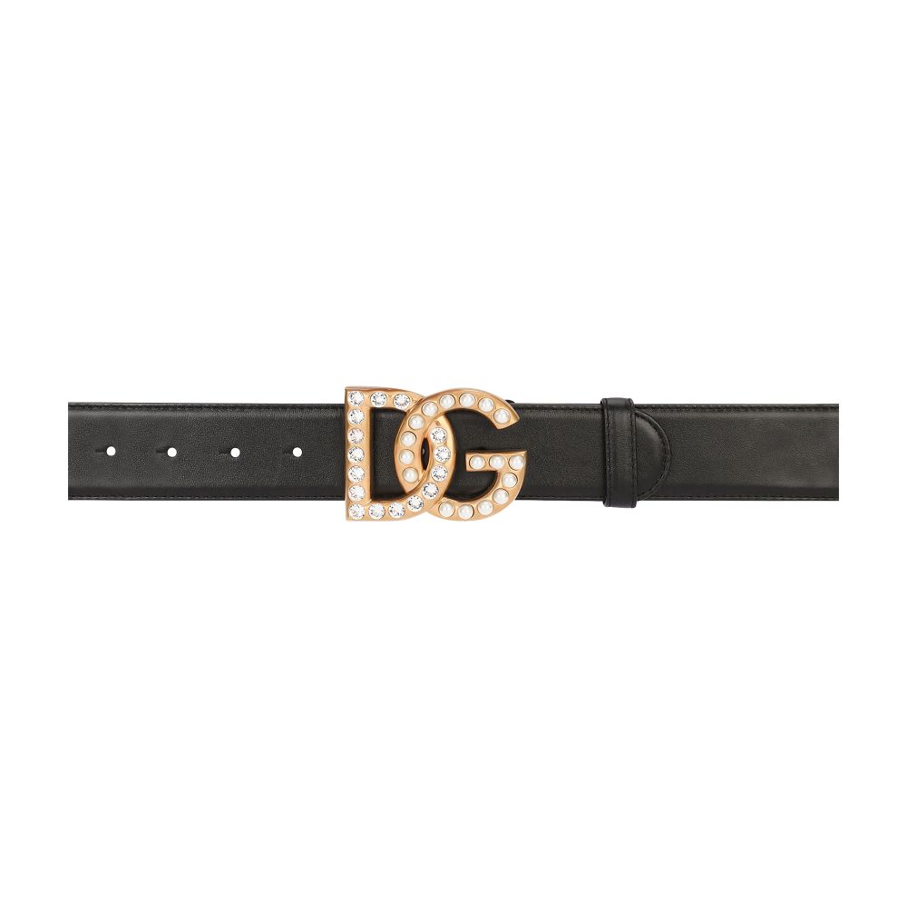 Dolce & Gabbana Calfskin belt with DG logo