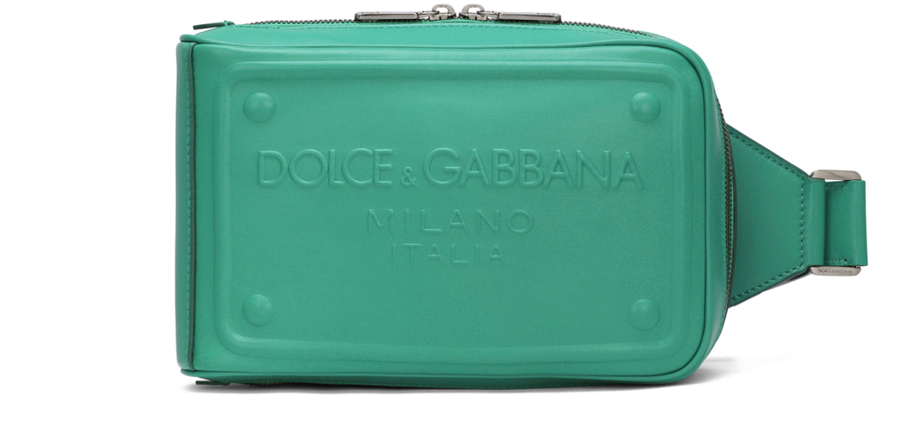 Dolce & Gabbana Calfskin belt bag with raised logo