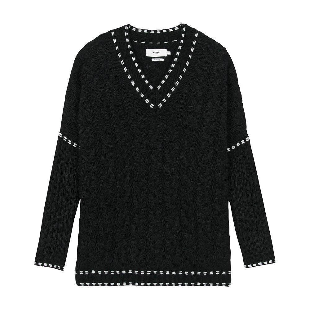  Anushka cable knit cashmere poncho