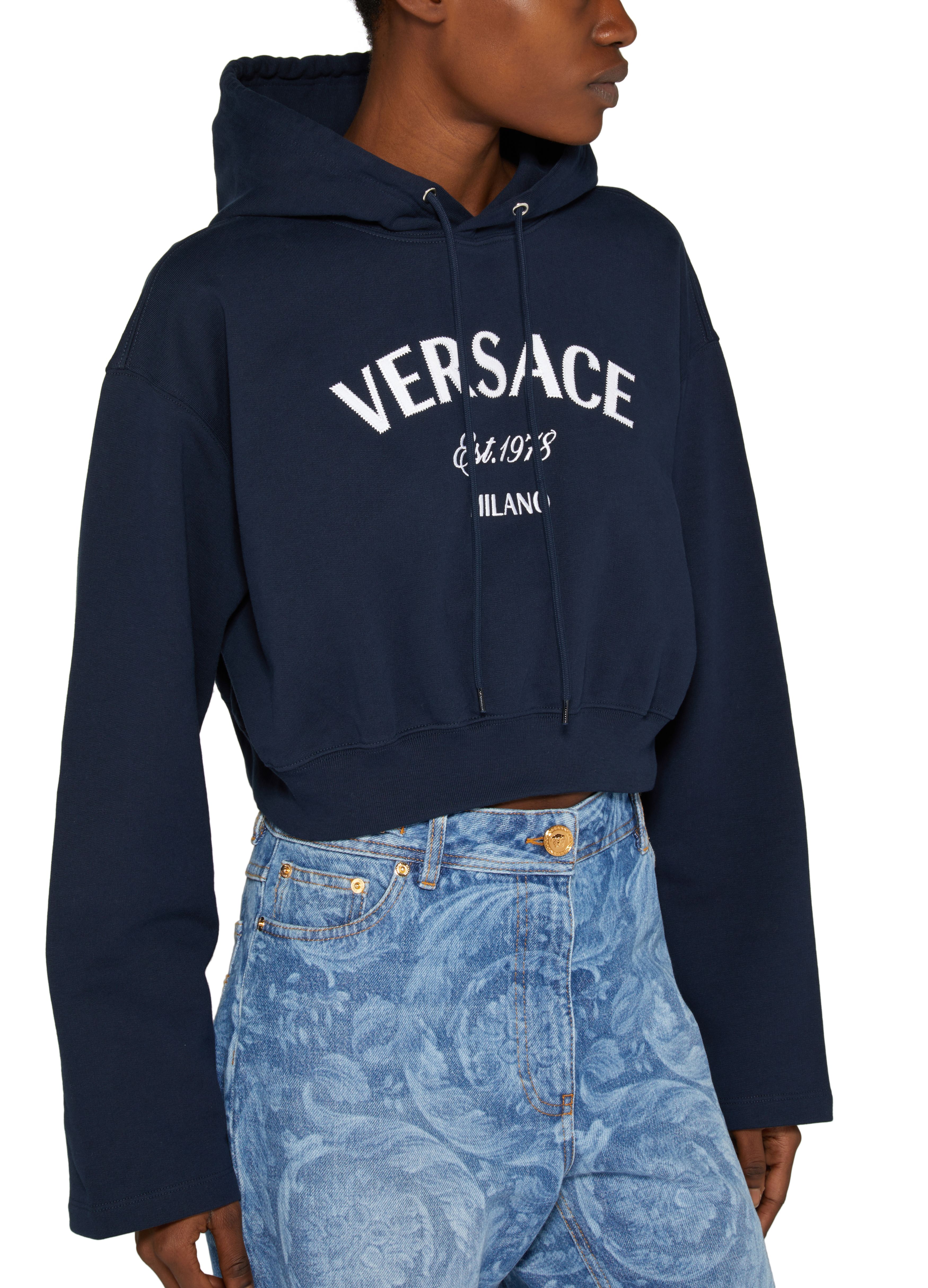 Versace Versace Milano Logo Series Embroidered Sweatshirt