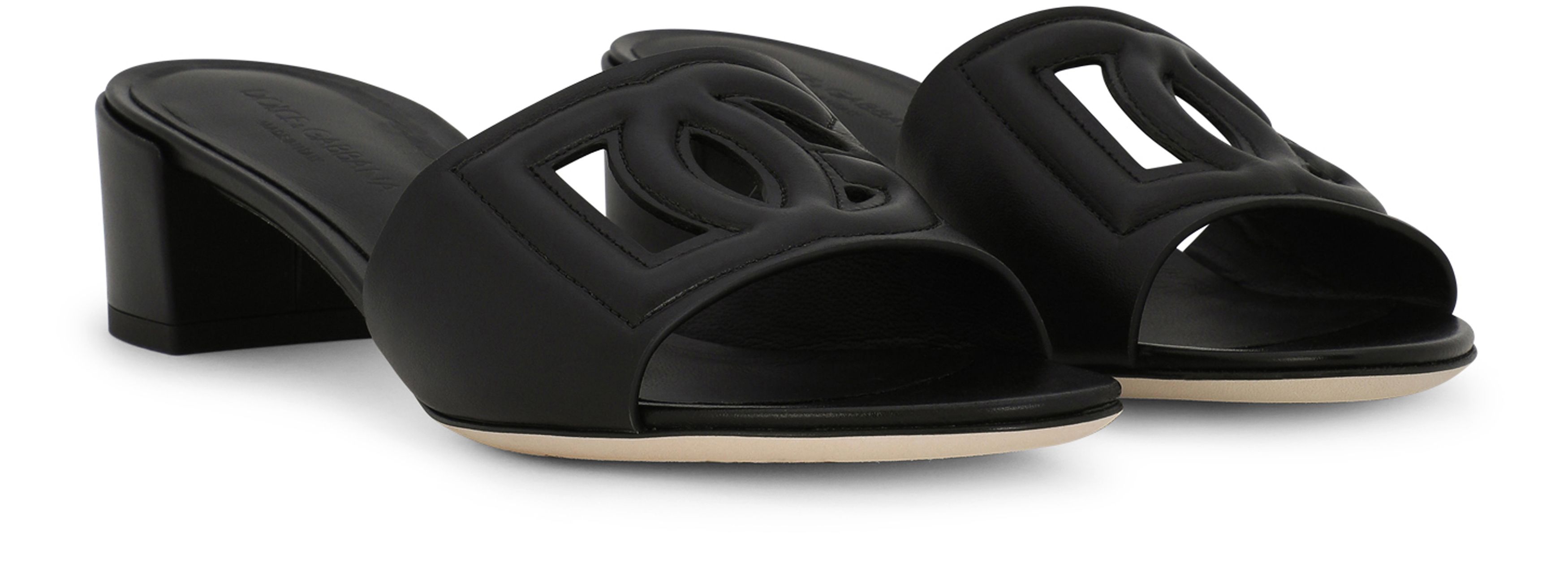 Dolce & Gabbana Calfskin sliders with DG logo