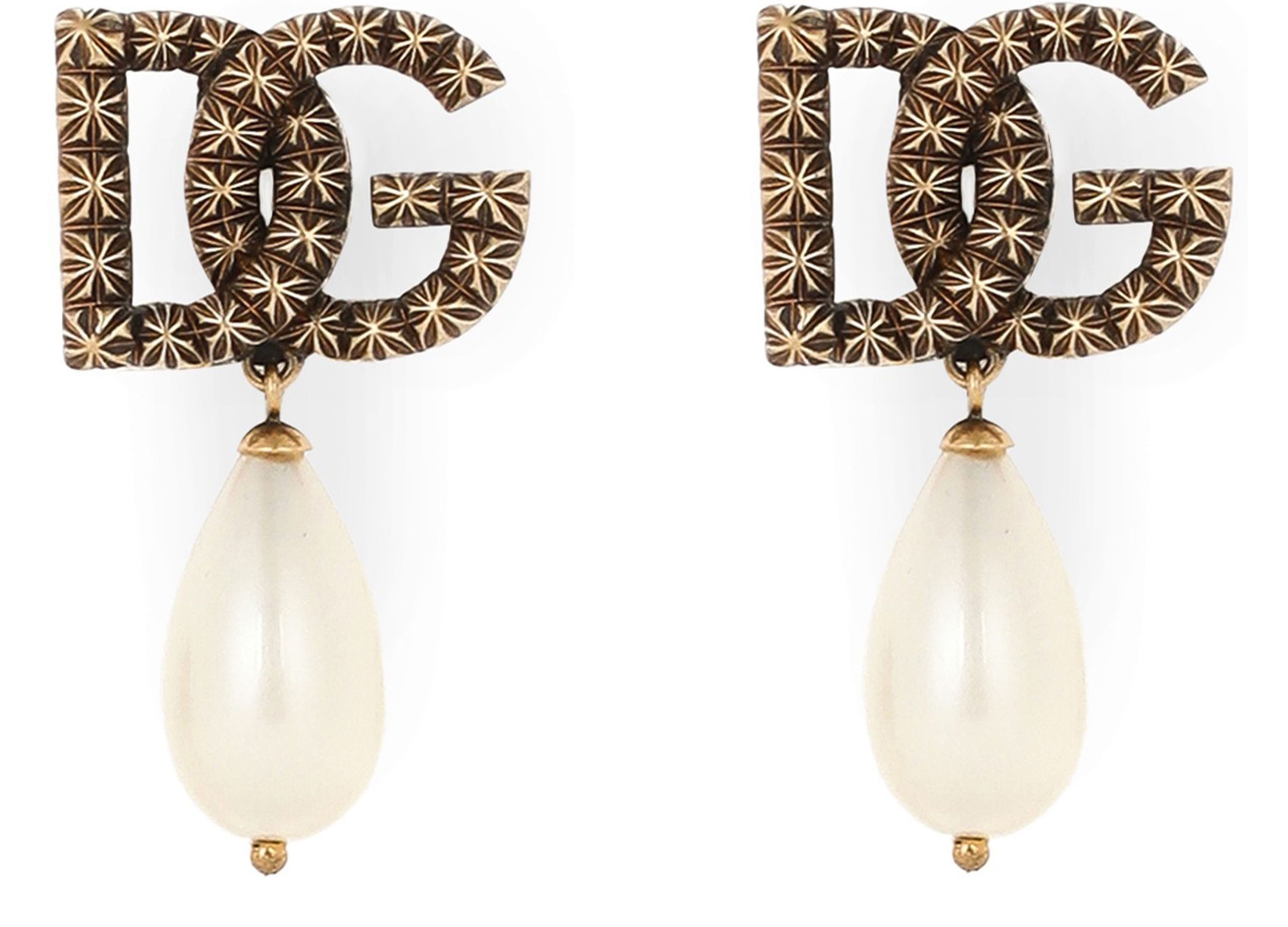 Dolce & Gabbana Drop earrings with pearl and DG logo