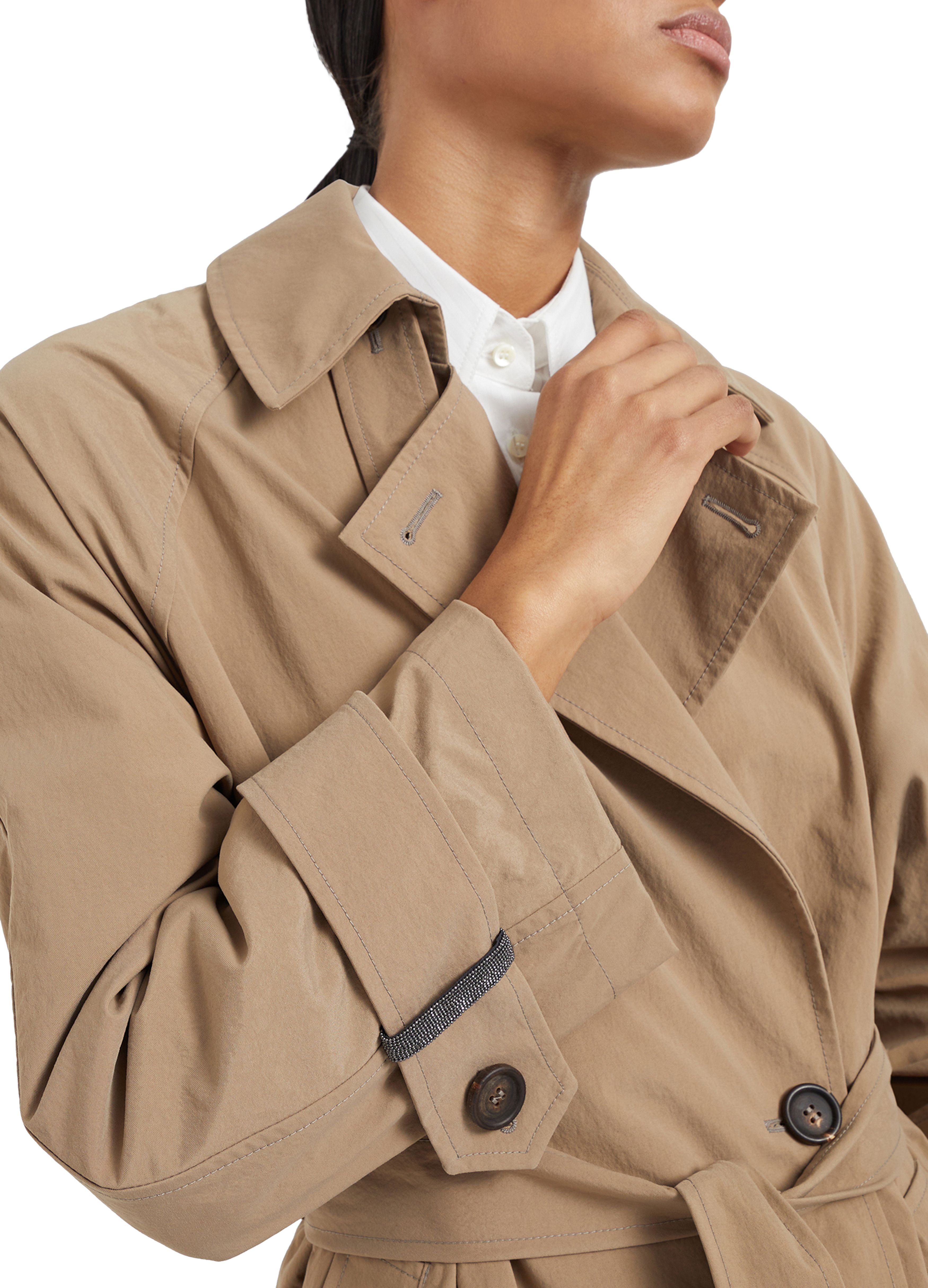 Brunello Cucinelli Techno canvas trench coat