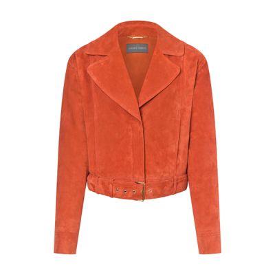 Alberta Ferretti Suede biker jacket