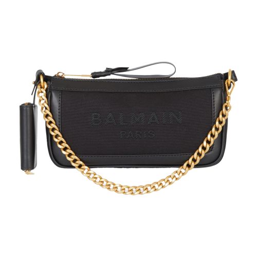 Balmain B-Army canvas and leather bag