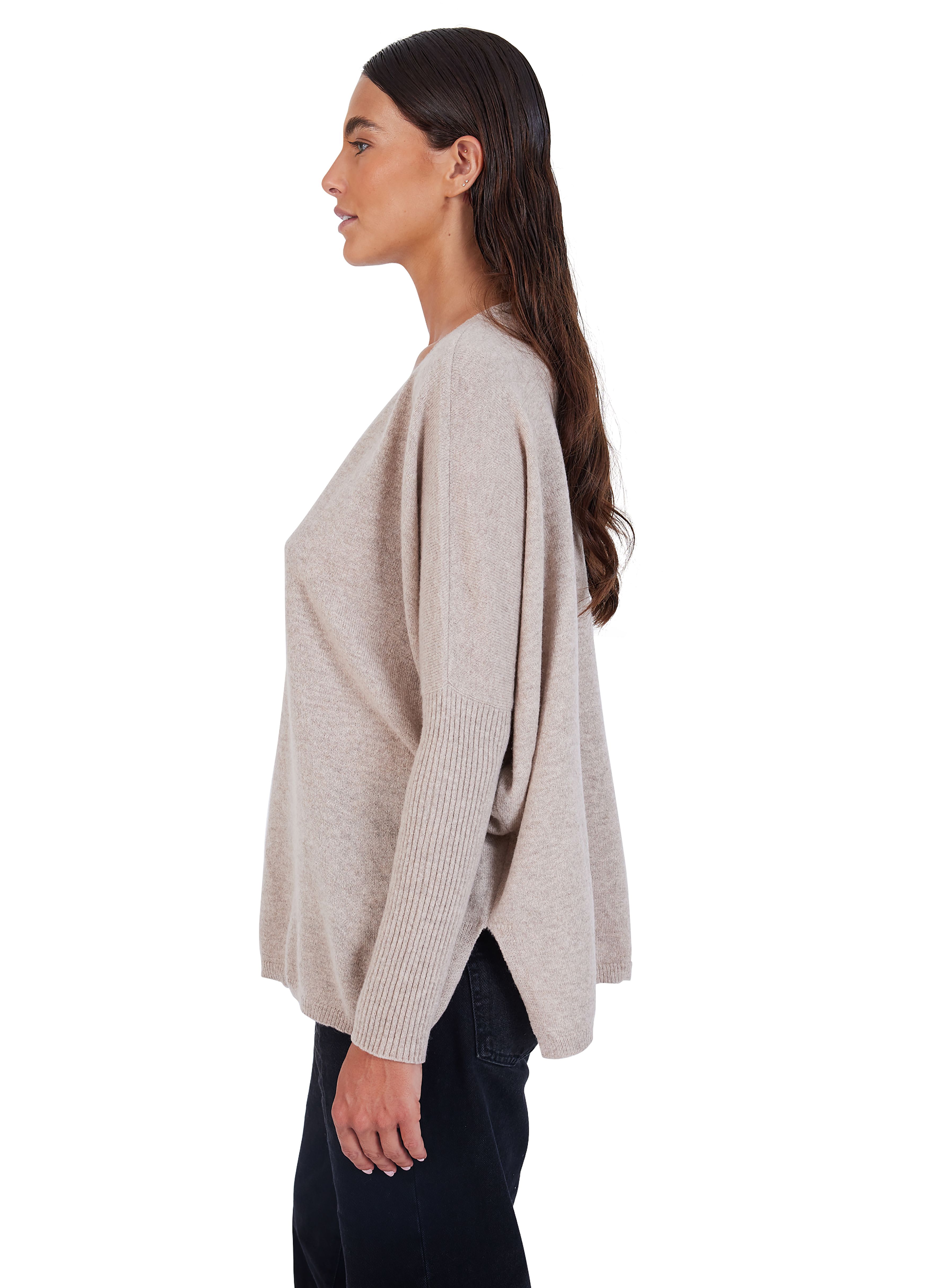  Faustine v-neck cashmere poncho