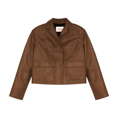 Yves Salomon Cropped leather jacket 
