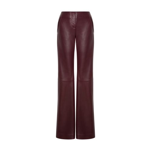 Alberta Ferretti Nappa leather flared trousers