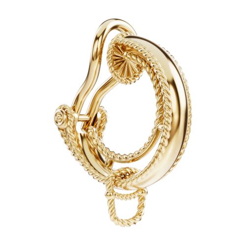 Dolce & Gabbana Rainbow Alphabet clip-on earring in yellow 18kt gold