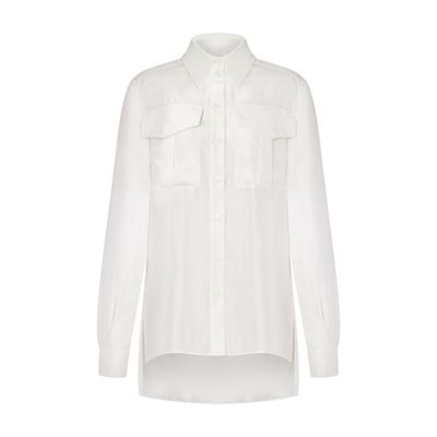 Alberta Ferretti Habotai shirt with pockets