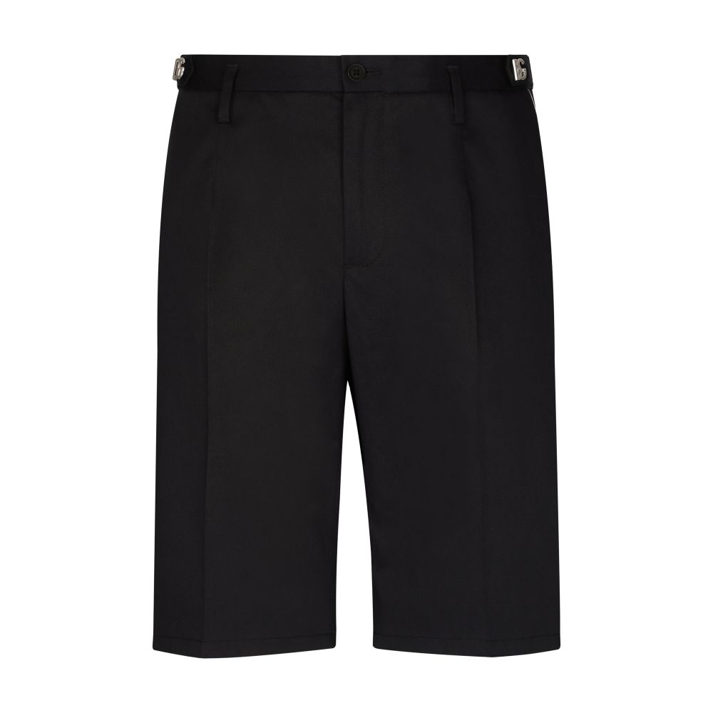 Dolce & Gabbana Stretch cotton shorts with DG hardware