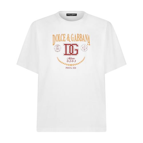 Dolce & Gabbana Cotton interlock T-shirt with embroidery