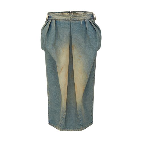 Maison Margiela Pleated denim skirt