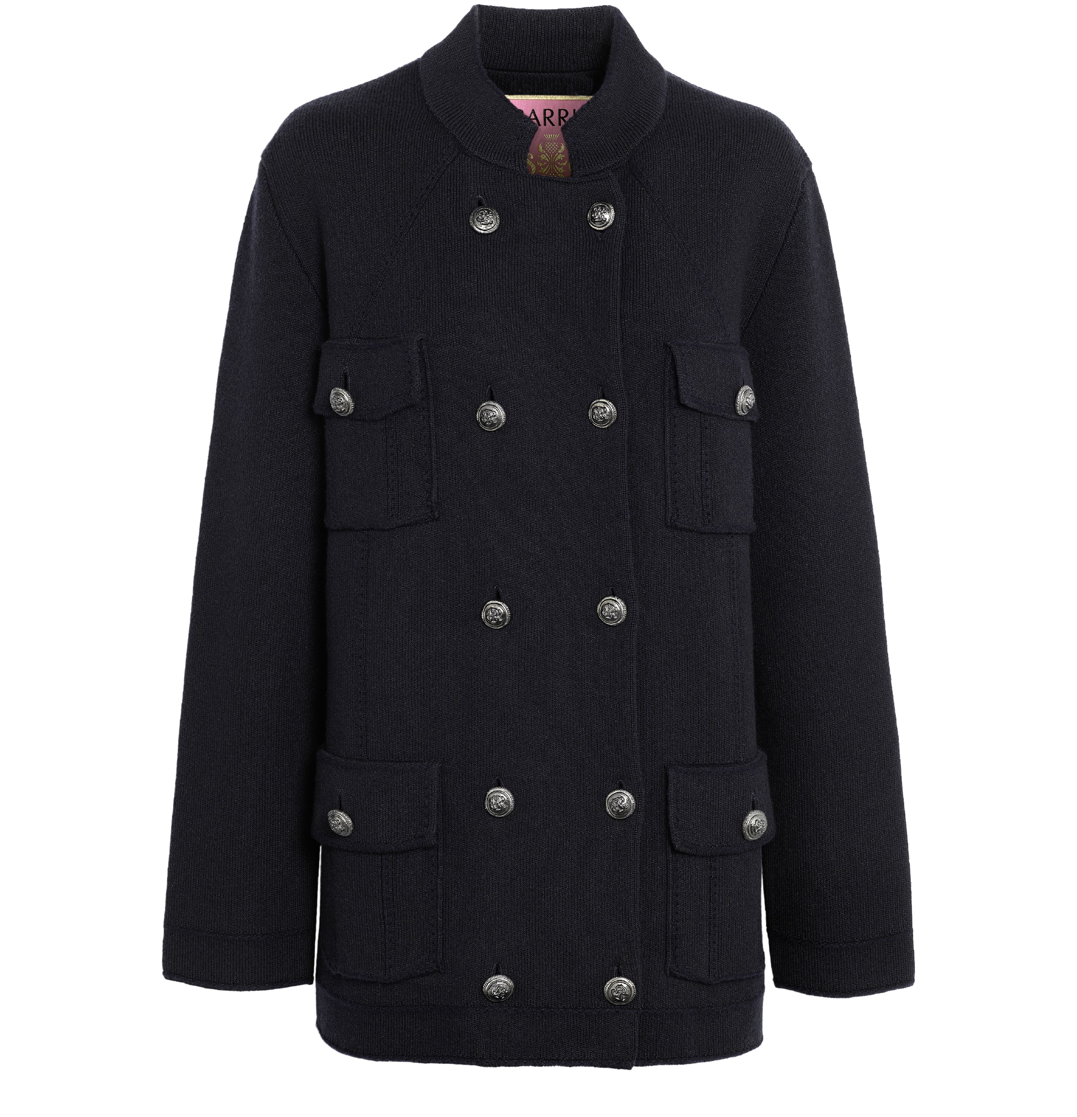 Barrie Cashmere and cotton military-style jacket