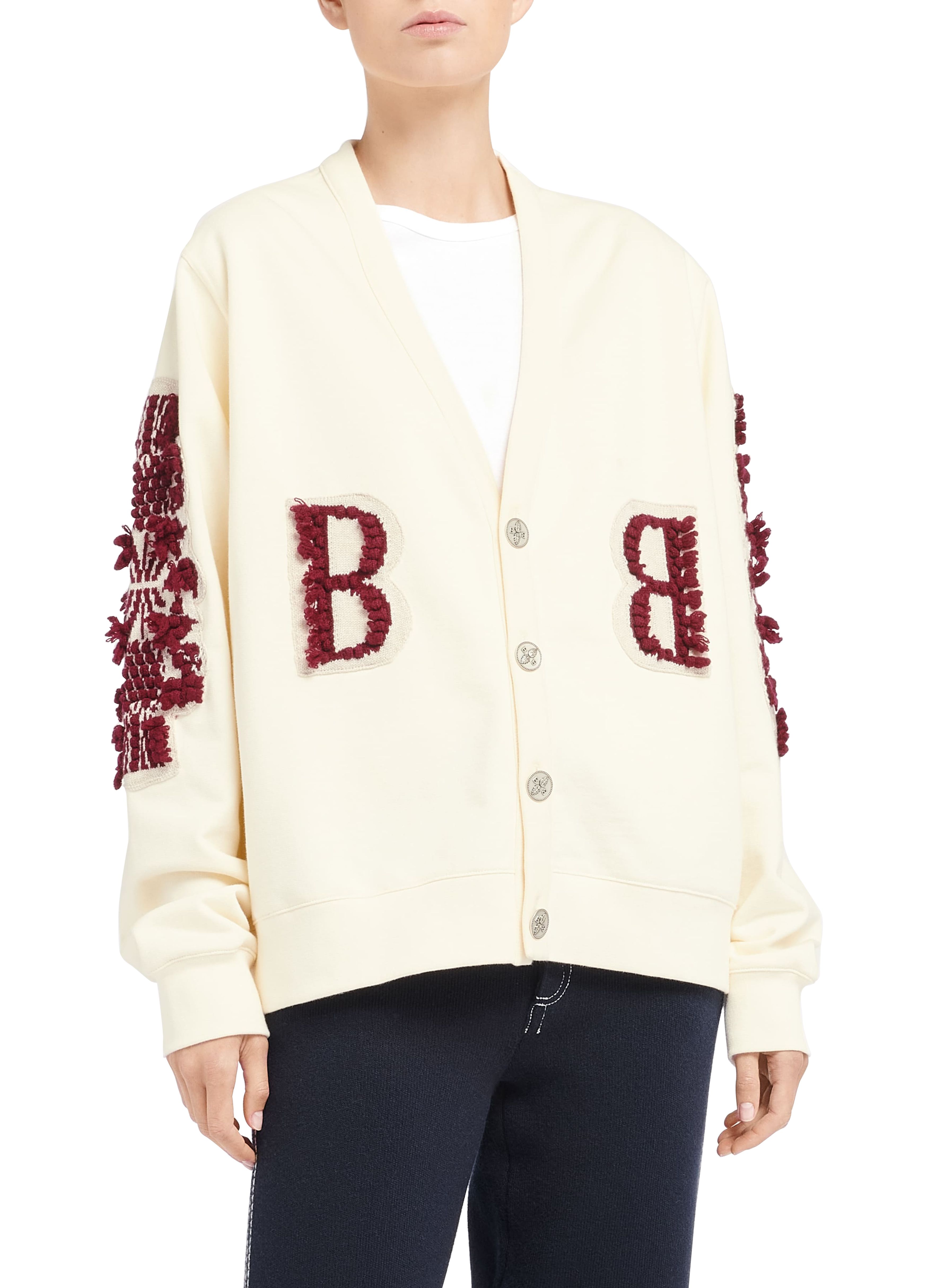 Barrie Cardigan in cotton with a cashmere B logo