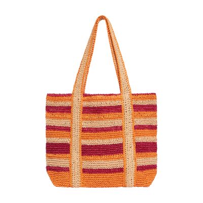  Small raffia cabas tote