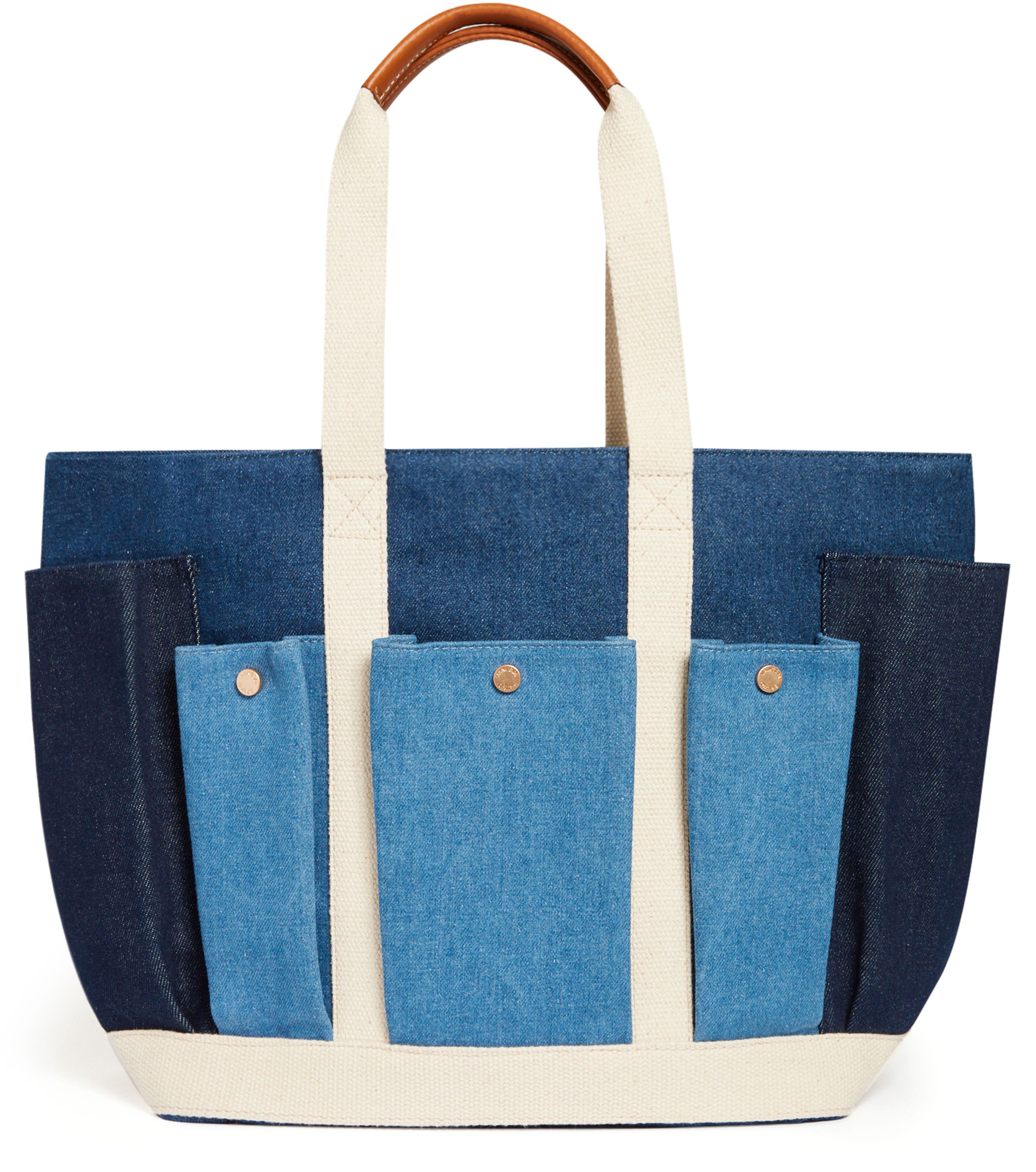  Multi-pocket L cabas tote bag