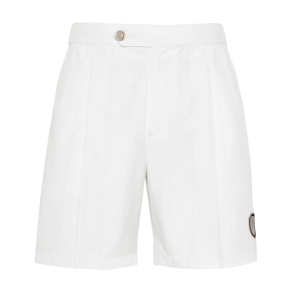 Brunello Cucinelli Bermuda shorts with Tennis badge