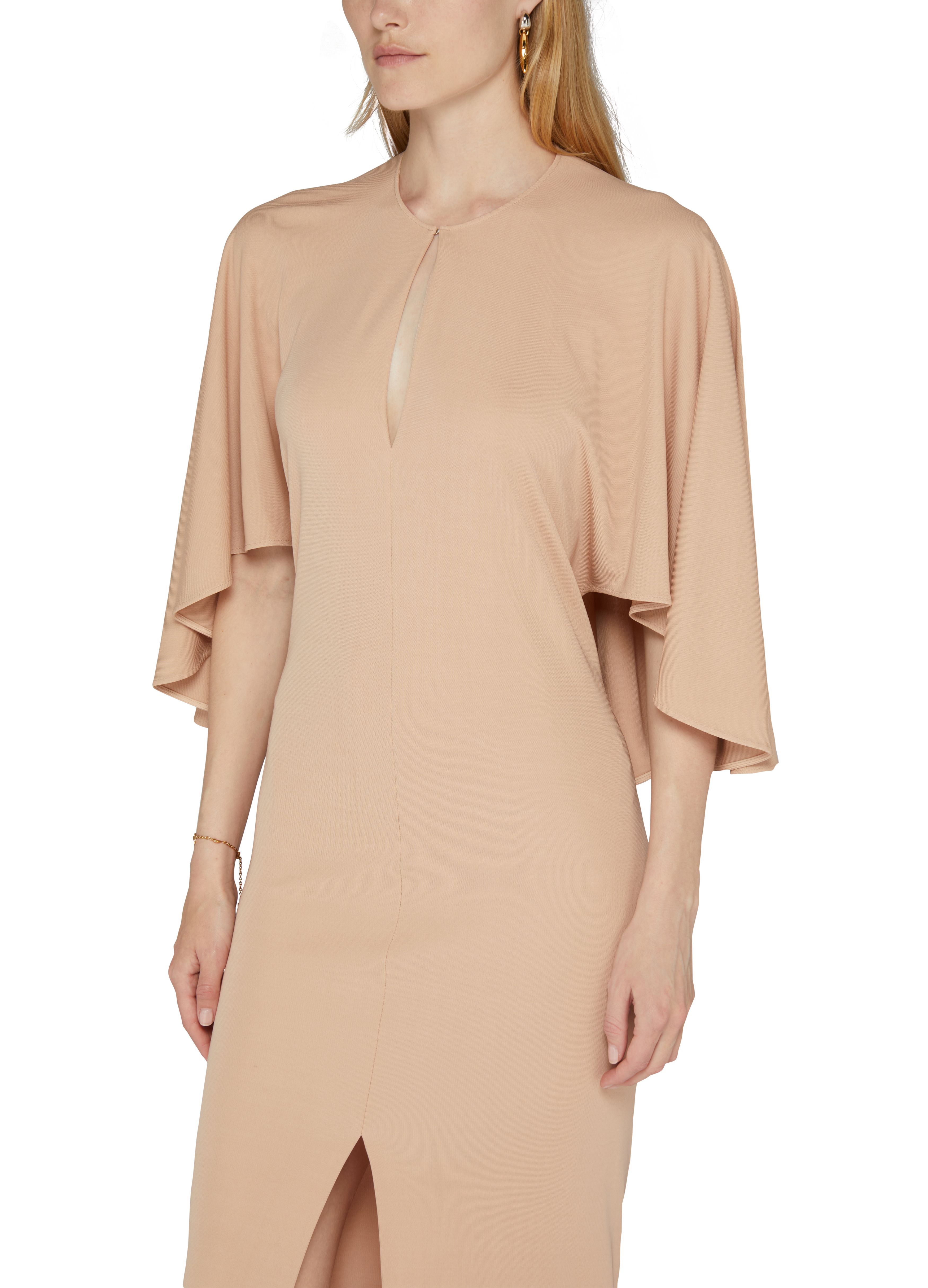 Chloé Crêpe jersey cape maxi dress