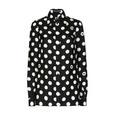 Dolce & Gabbana Polka-dot print silk twill shirt