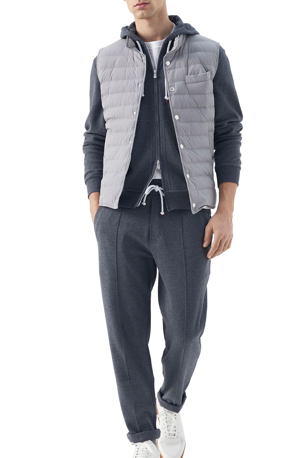 Brunello Cucinelli Nylon sleeveless puffer jacket