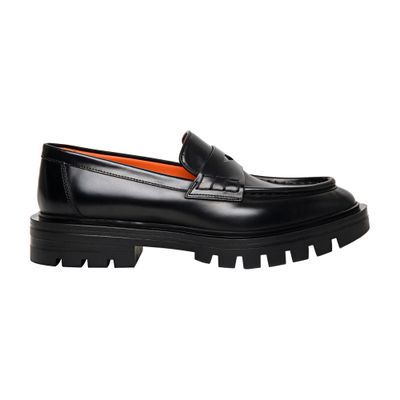 Santoni Leather penny loafers