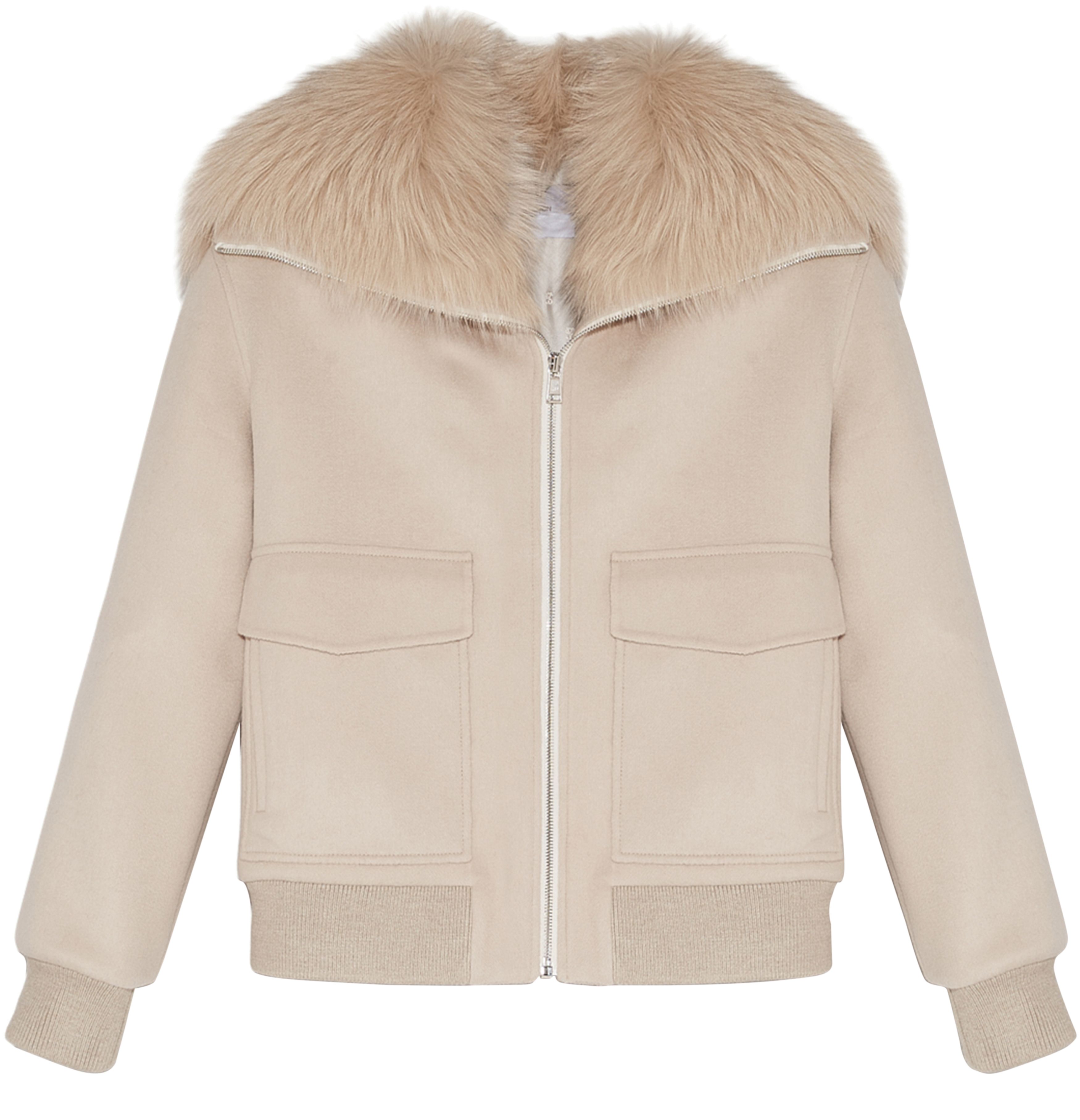 Yves Salomon Cashmere jacket with fur collar