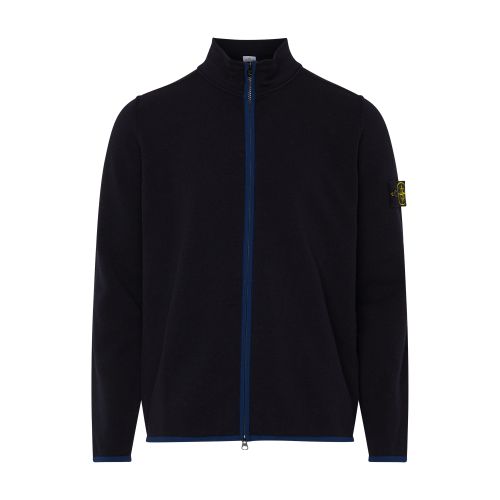 Stone Island Zip-up jacket with logo patch