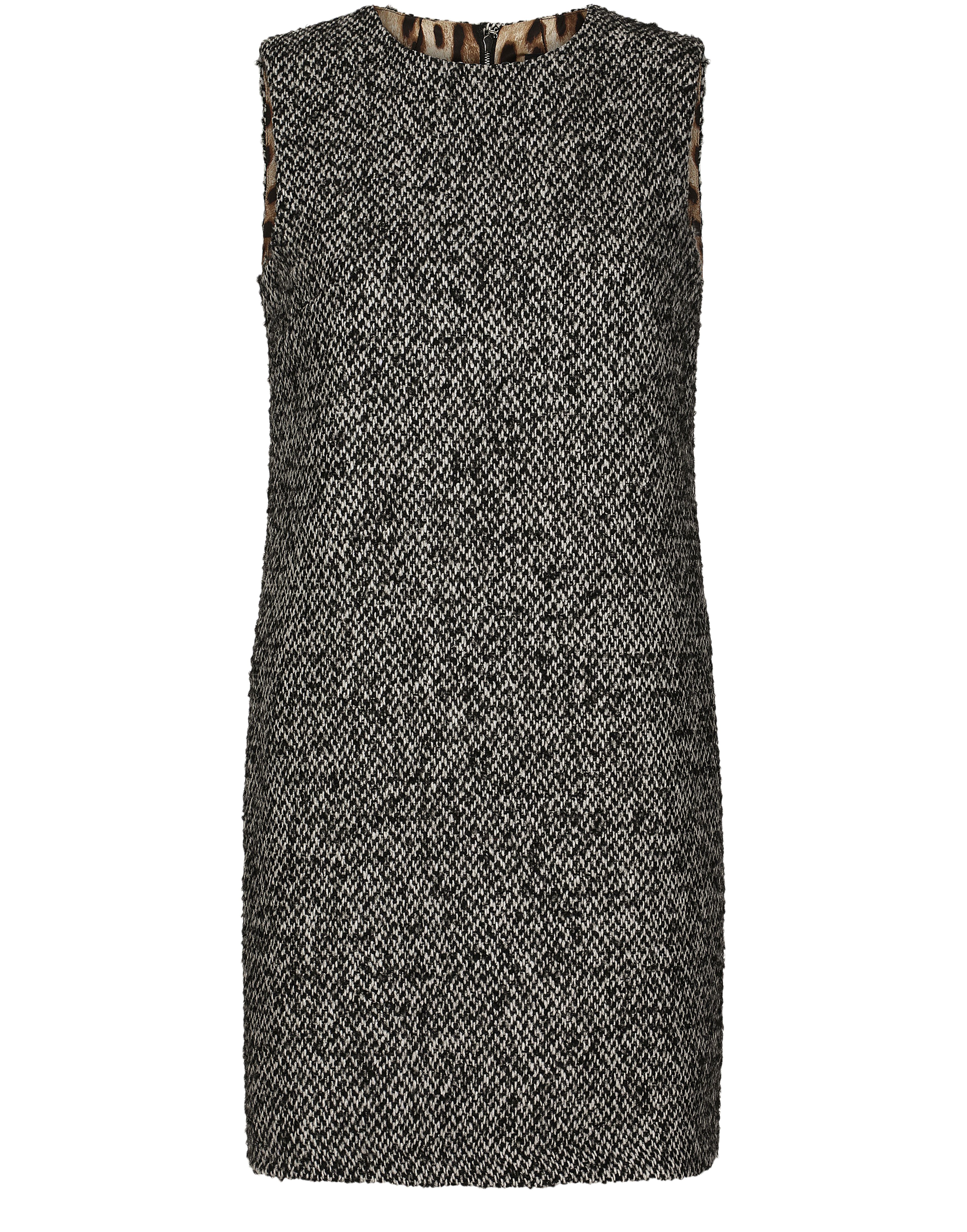 Dolce & Gabbana Short speckled tweed A-line dress