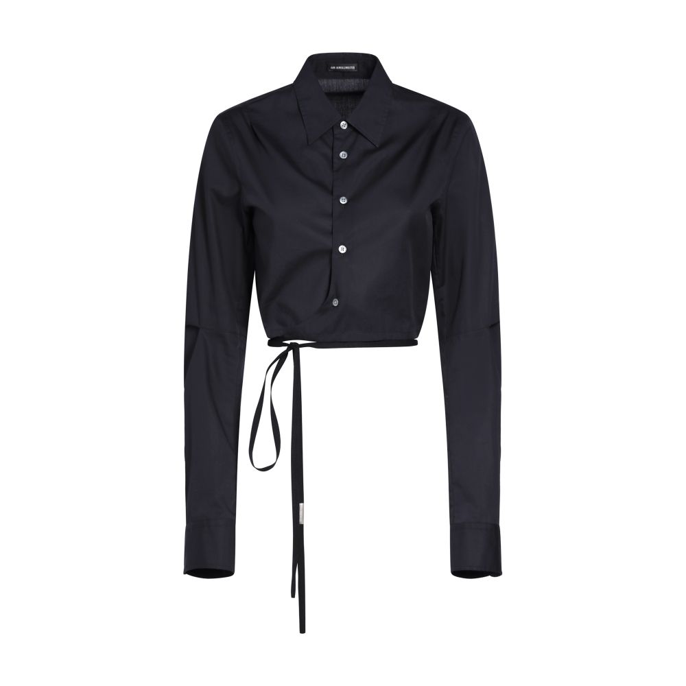 Ann Demeulemeester Dea cropped shirt with asymmetric closure