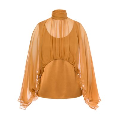 Alberta Ferretti Organic chiffon blouse