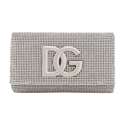 Dolce & Gabbana DG logo bag in crystal mesh