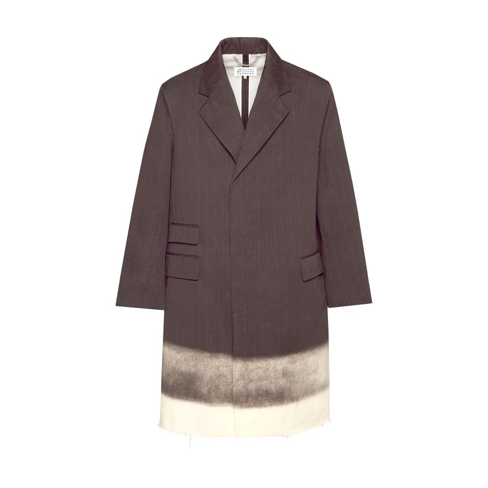 Maison Margiela Trompe l'oeil pinstripe coat