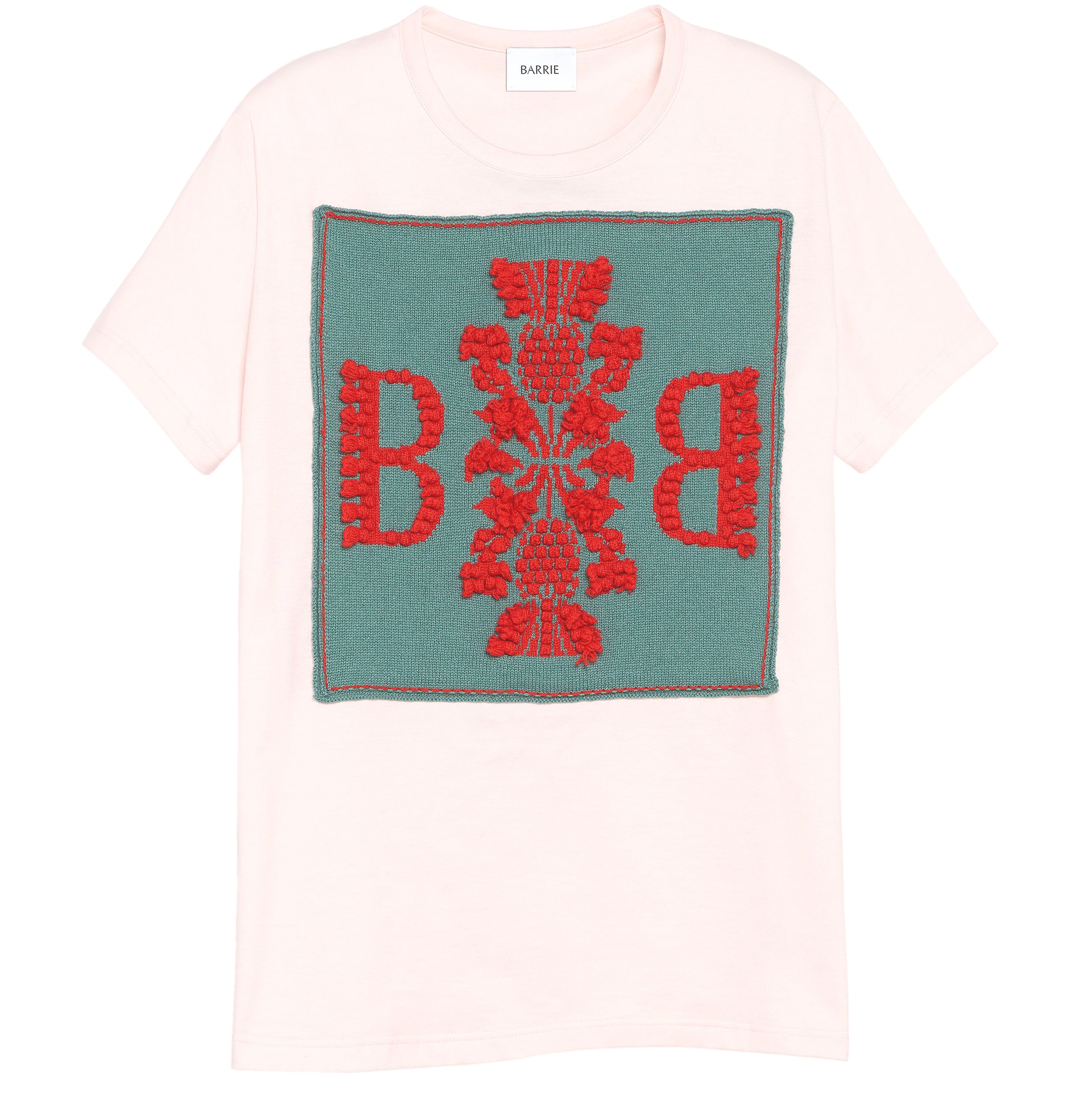 Barrie Cotton t-shirt with Barrie logo cashmere patch