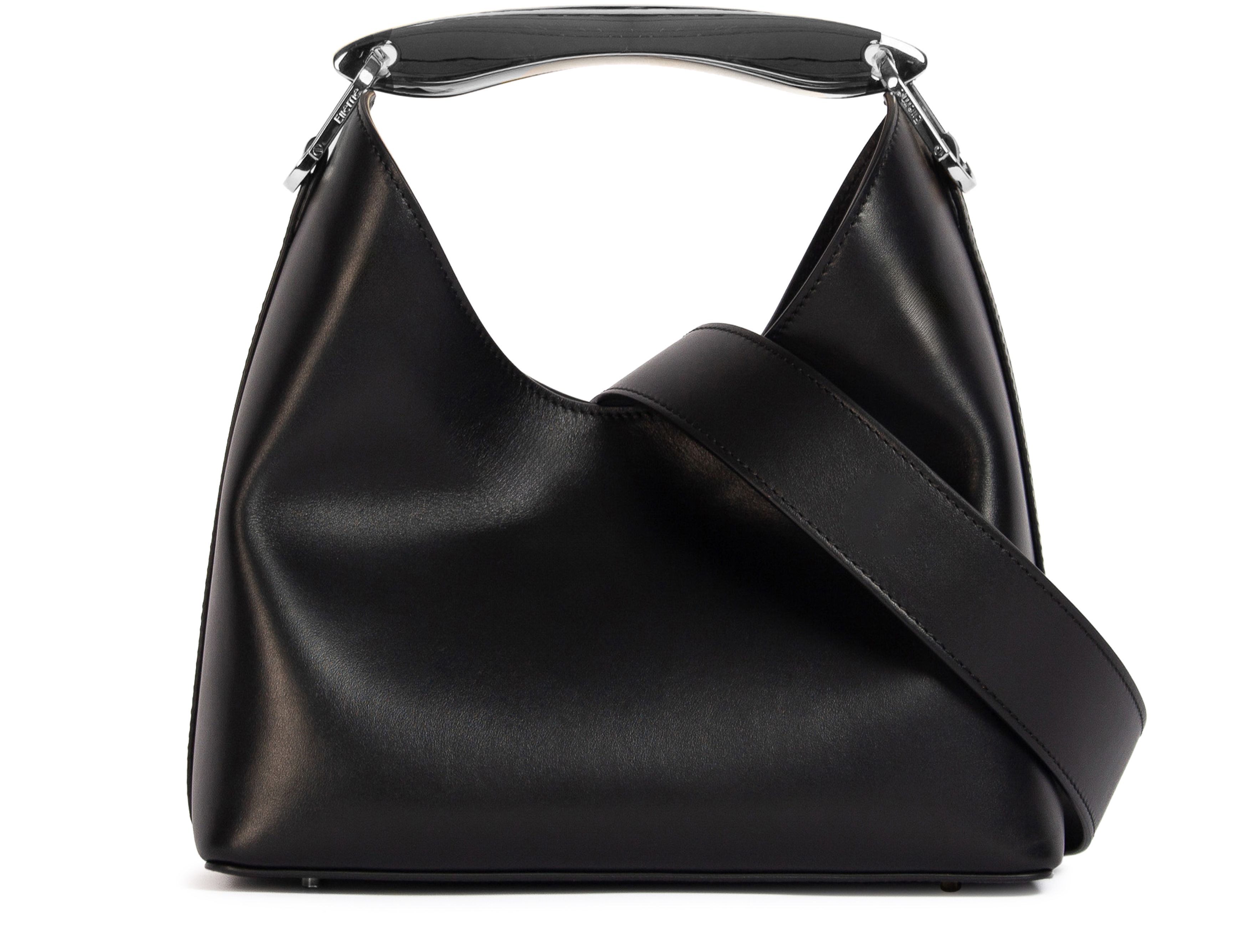 Elleme Boomerang leather bag with silver hardware