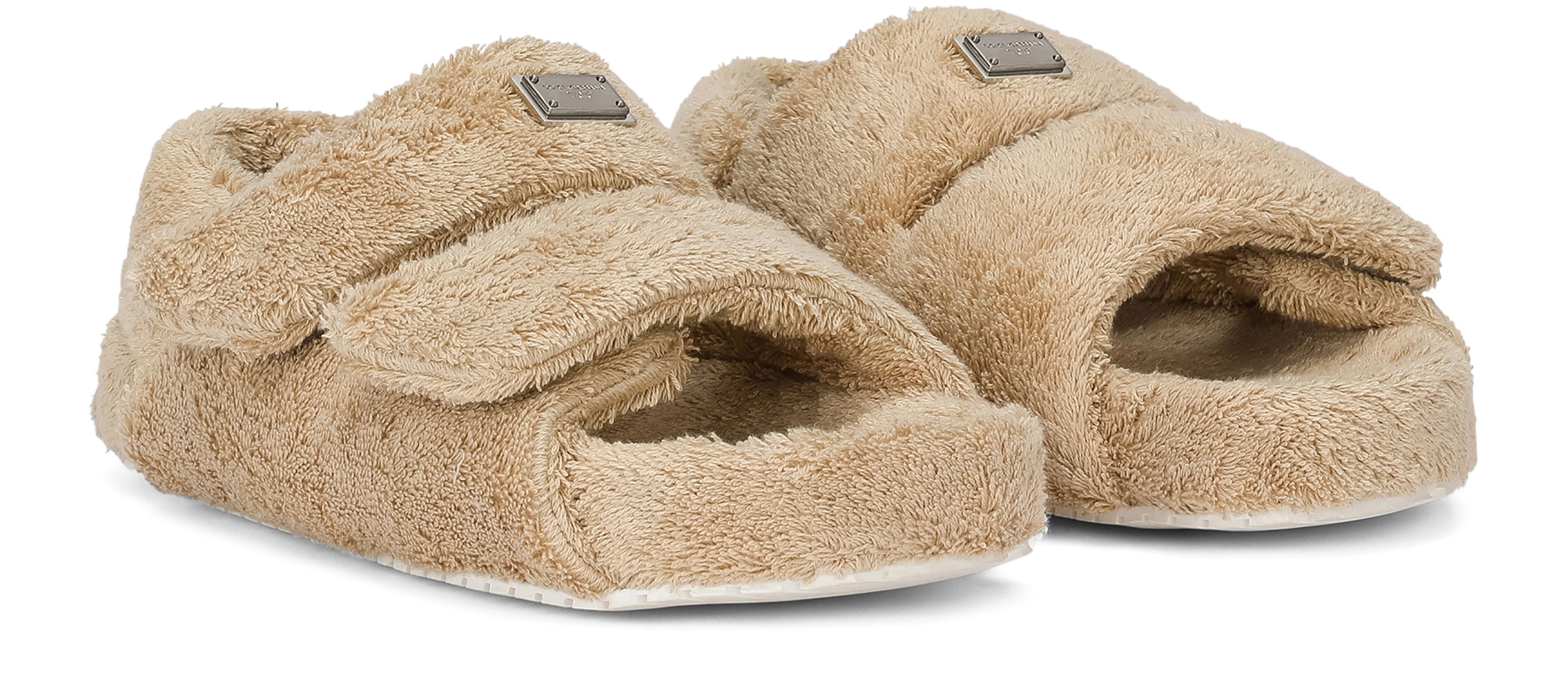 Dolce & Gabbana Terrycloth sandals with logo tag