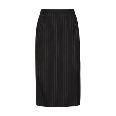 Dolce & Gabbana Pinstriped wool midi skirt