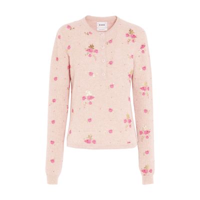 Barrie Floral print cashmere jumper